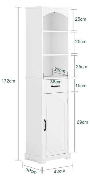 Kupaonski ormarić širine 42 cm