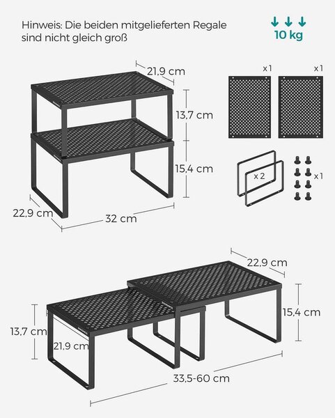 Set od 4 stalka za začine, proširivi i složljivi