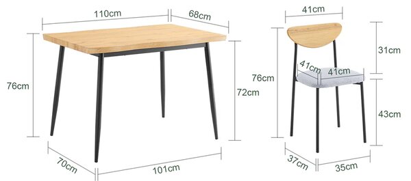 Set blagovaonskih stolova i 4 stolice