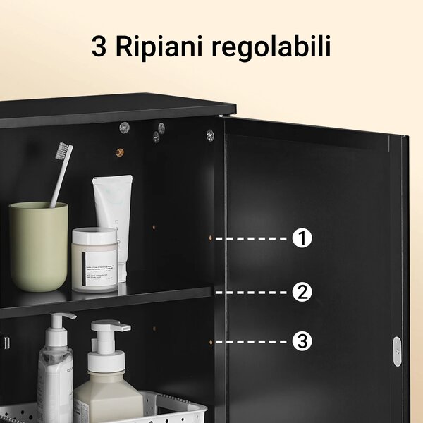 Zidni kupaonski ormarić s ogledalom