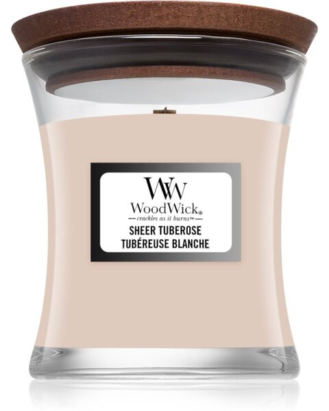 Woodwick Sheer Tuberose mirisna svijeća 85 g