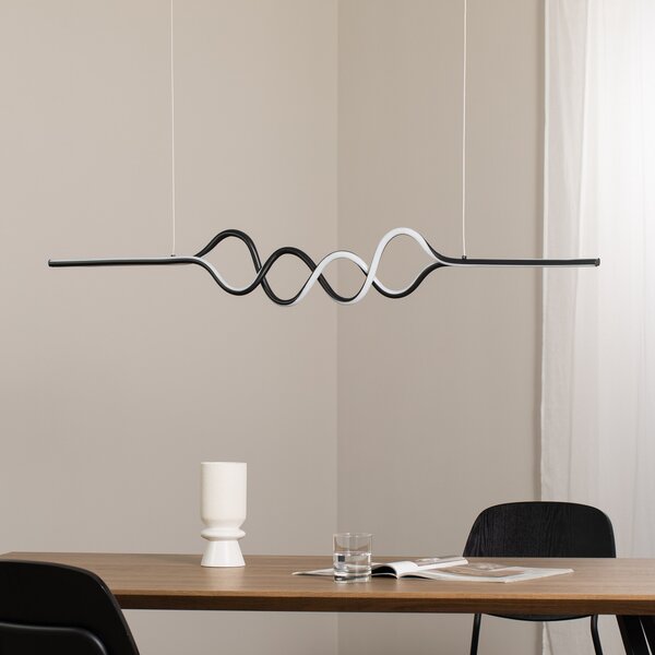 Milagro Lighting Ancona LED viseća svjetiljka, metalna, zlatna/crna, 4000 K, Zlato / mjed, Dnevni boravak/blagovaonica, Metal