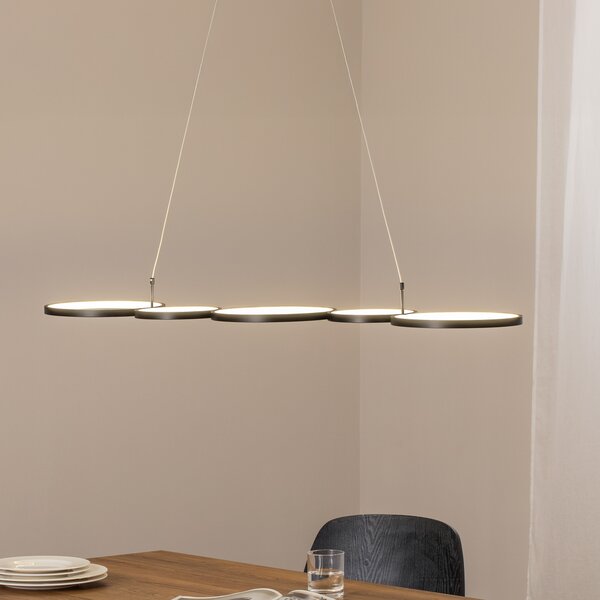 Milagro Lighting Olympia LED viseća svjetiljka, metalna, crna, 4000 K, Crno, Dnevni boravak/blagovaonica, Metal