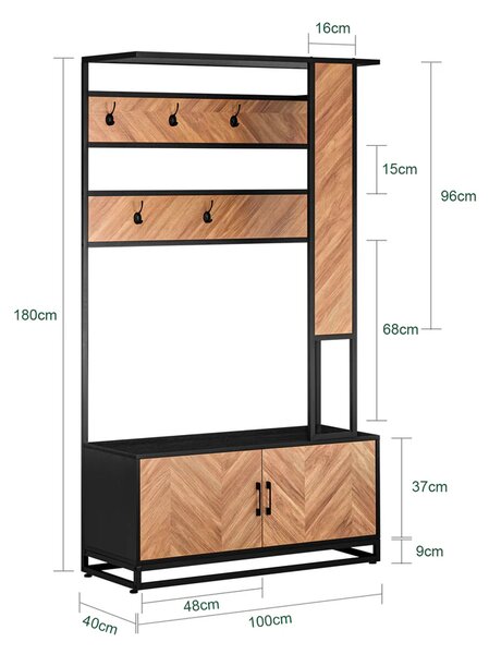 Ormar za predsoblje s klupom za kapute 100x40x180cm