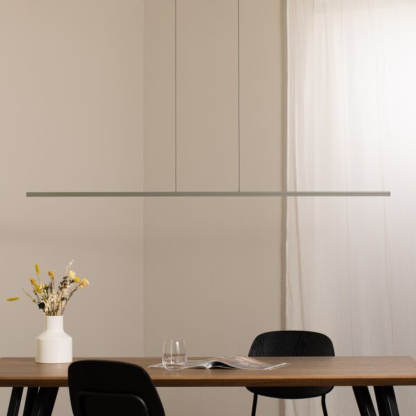 Nowodvorski Lighting LED viseća svjetiljka BAR, maslinasto zelena, duljina 150 cm, metalna, 32 W, Zelena, Dnevni boravak/blagovaonica, Aluminij