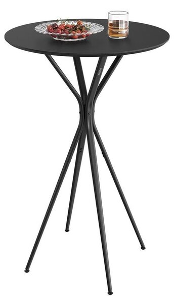 Barski stol s metalnim okvirom 60 x 60 x 105 cm - Crna