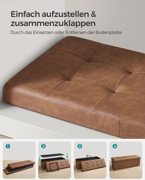Sklopiva klupa 38 x 110 x 38 cm - tamnosiva