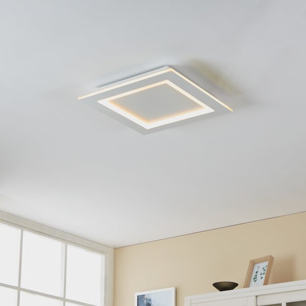 EGLO connect LED stropna svjetiljka Padrogiano-Z 1 žarulja, 45 x cm, prigušiva, Bijela, Dnevni boravak/blagovaonica, Metal