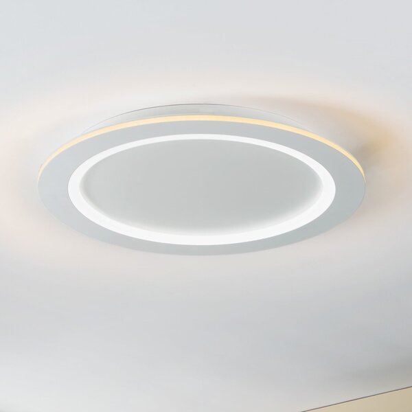 EGLO connect LED stropna svjetiljka Padrogiano-Z, Ø 60 cm, bijela, prigušiva, Bijela, Dnevni boravak/blagovaonica, Metal