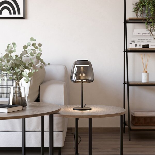 EGLO connect LED stolna lampa Alfero-Z, RGB, CCT, crna, prigušiva, Crno, Dnevni boravak/blagovaonica, Metal