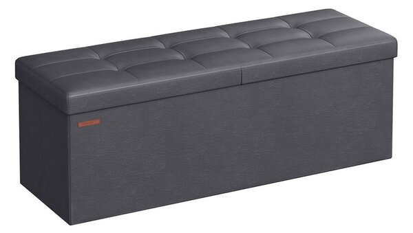 Sklopiva klupa 38 x 110 x 38 cm - tamnosiva