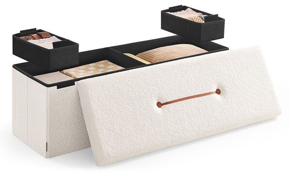 Tabure s prostorom za odlaganje 38 x 110 x 38 cm - Bež