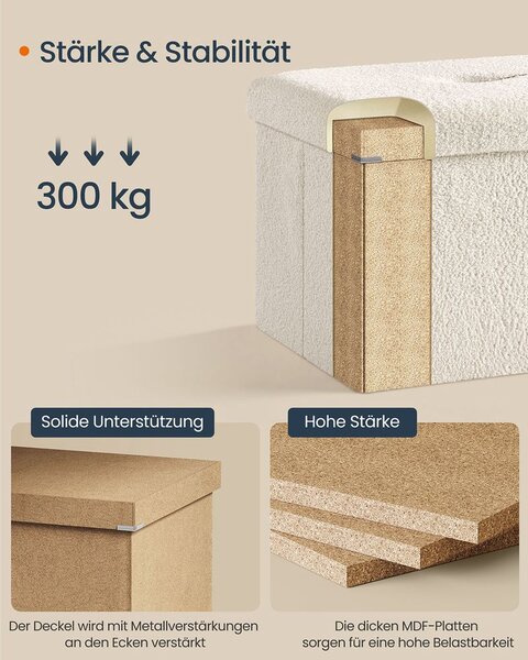 Tabure s prostorom za odlaganje 38 x 110 x 38 cm - Smeđa