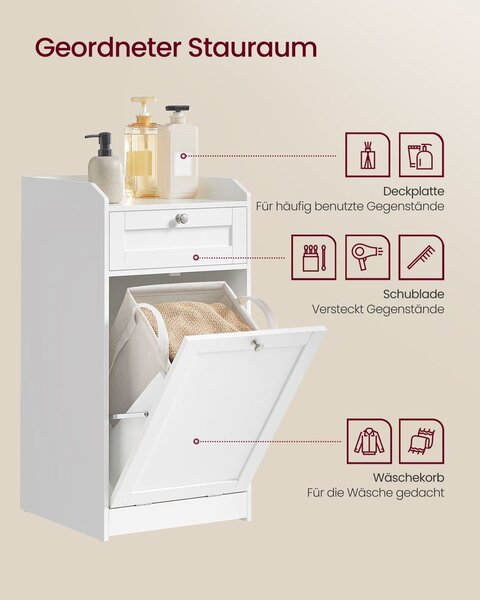 Kupaonski ormarić s košarom za rublje - 78,9 W cm