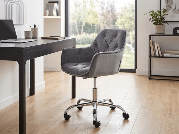 Uredska stolica Q-190 VELVET, siva