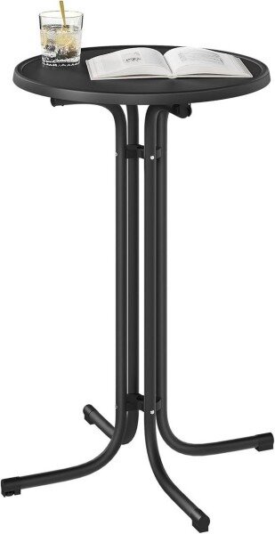 Sklopivi barski stol s presvlakom Ø 70 cm - Crna