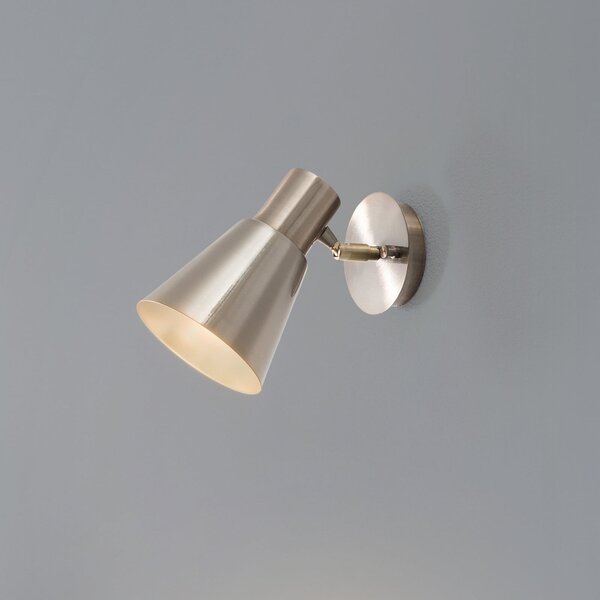 Opviq Zidna lampa Kem, mesing, metal, visina 22 cm, E27, prigušiva, Zlato / mjed, Dnevni boravak/blagovaonica, Metal