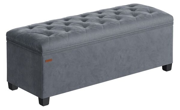 Tabure s prostorom za odlaganje 40 x 110 x 40 cm - Siva