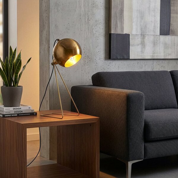 Opviq Stolna lampa Mix, mesing, metal, visina 45 cm, E14, Zlato / mjed, Dnevni boravak/blagovaonica, Metal