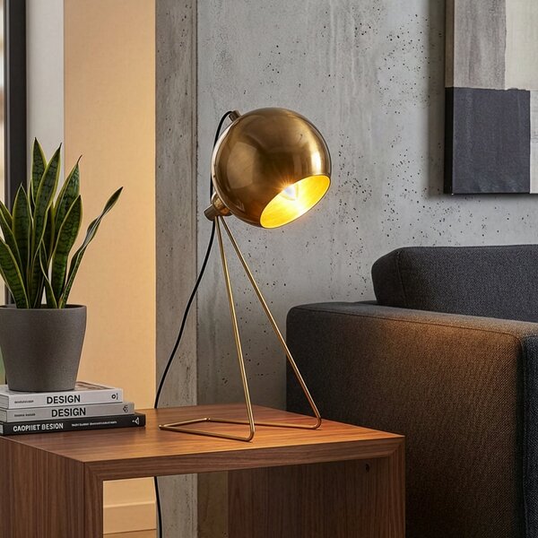 Opviq Stolna lampa Mix, mesing, metal, visina 45 cm, E14, Zlato / mjed, Dnevni boravak/blagovaonica, Metal