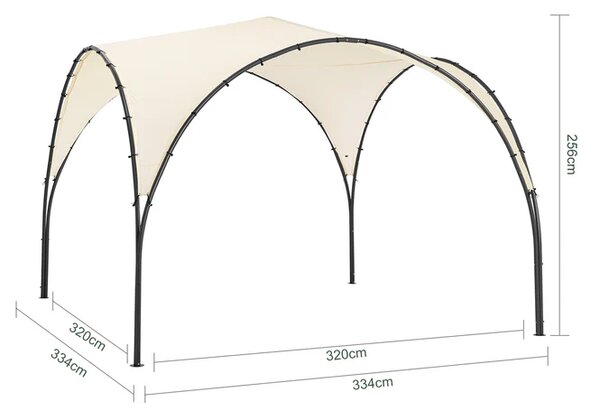 Sklopiva sjenica 334x334x256 cm