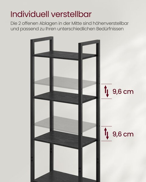 Polica za knjige 24 x 60 x 159,5 cm - Crna - 60Bcm