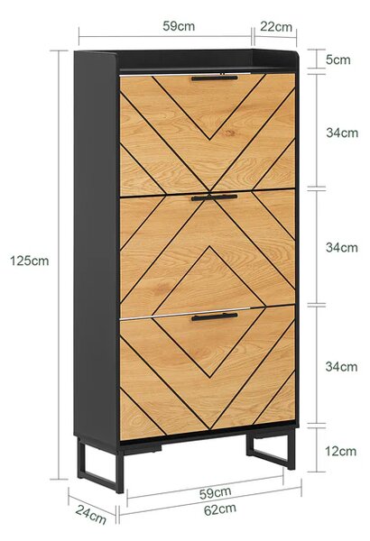 Stalak za cipele 62x24x125cm