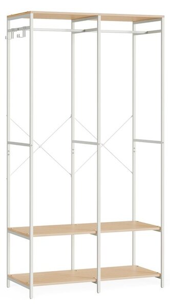 Otvoreni ormar sa šipkom za odjeću - 40x94,5x180 cm - Crna