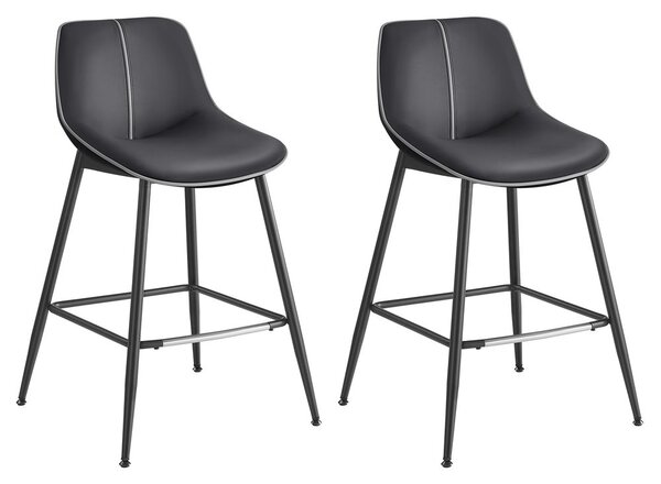 Barske stolice set 2 kom visina 87,5 cm - Crna