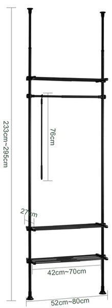Podesivi walk-in ormar 80x27x295cm