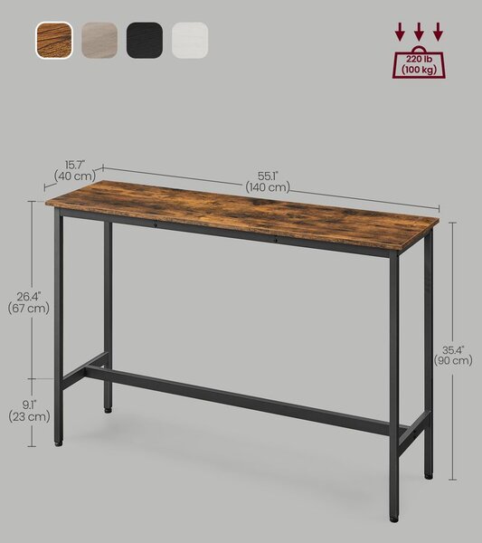 Barski stol 40x40x90cm crni - Crna