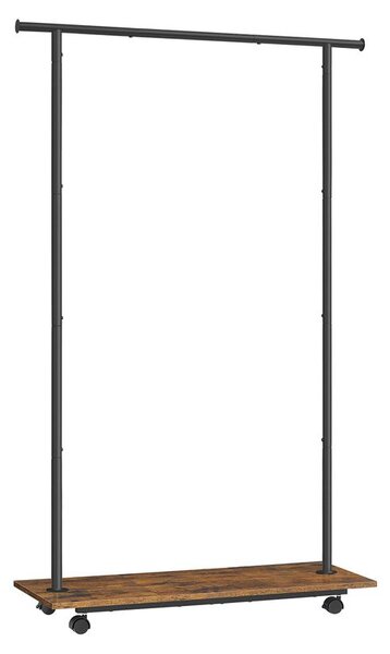 Stalak za odjeću s kotačima 35 x 98,5 x 160,3 cm - Smeđe-crna