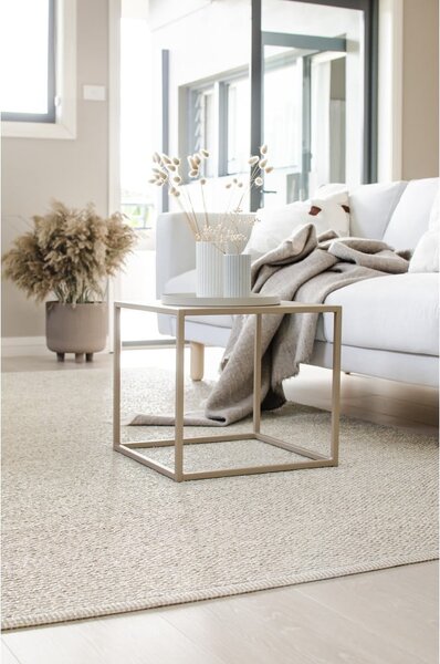 Krem unutarnji i vanjski tepih 60x85 cm Mono Linen Vanilla – Pappelina