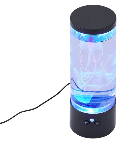 Mjehurićasta cijev crna 30 cm uklj. LED RGB - Dweller