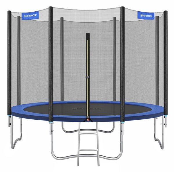 Okrugli vrtni trampolin sa sigurnosnom mrežom - Plava - 305