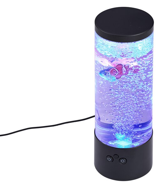 Mjehurićasta cijev crna 30 cm uklj. LED RGB - Sealife