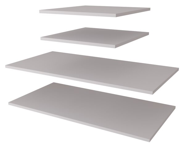 Set polica za ormar za garderobu (4 kom.) 150 cm (bijela)