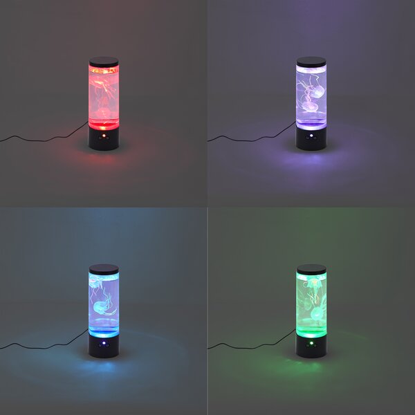 Mjehurićasta cijev crna 30 cm uklj. LED RGB - Dweller