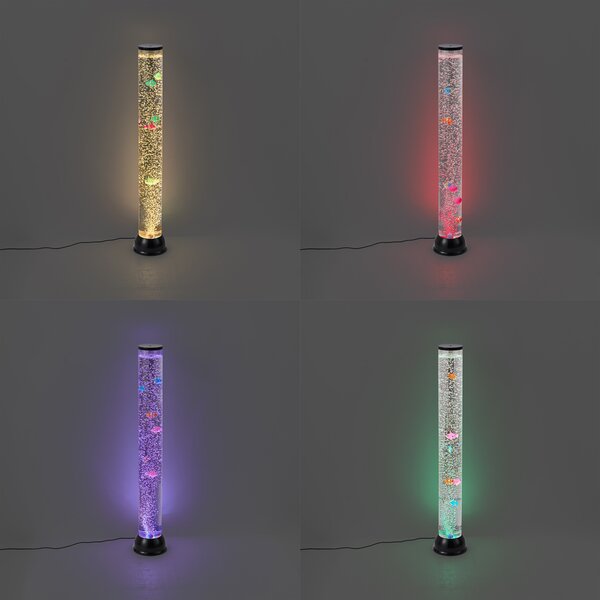 Mjehurićasta cijev crna 90 cm uklj. LED RGB - Zoop