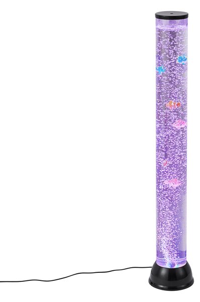 Mjehurićasta cijev crna 90 cm uklj. LED RGB - Zoop