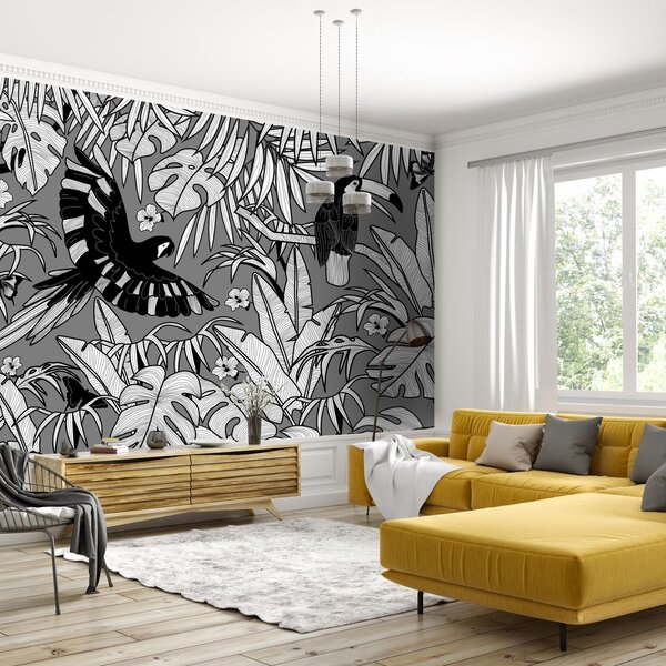 Foto tapeta - Crno-bijela džungla (147x102 cm)