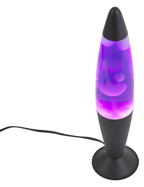 Lampa s lavom ljubičasta s bijelim voskom uklj. LED - Molten Lava
