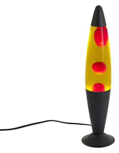 Lava lampa žuta s crvenim voskom uklj. LED - Molten Lava