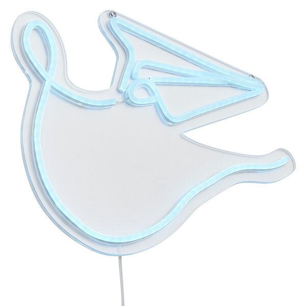 Neonska zidna svjetiljka plava uklj. LED - Paperplane