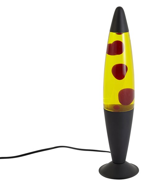 Lava lampa žuta s crvenim voskom uklj. LED - Molten Lava