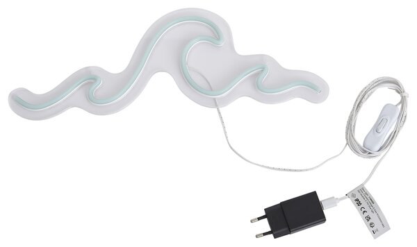 Neonska zidna svjetiljka plava uklj. LED - Wave
