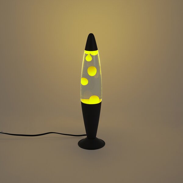 Lava lampa prozirna sa žutim voskom uklj. LED - Molten Lava