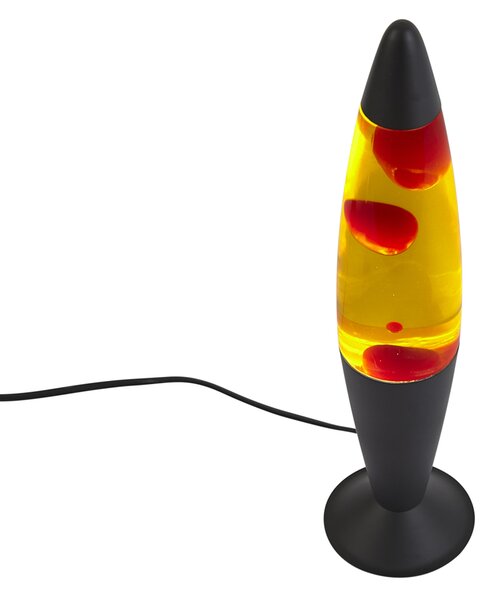 Lava lampa žuta s crvenim voskom uklj. LED - Molten Lava