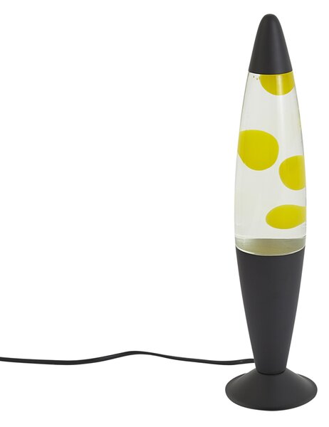 Lava lampa prozirna sa žutim voskom uklj. LED - Molten Lava