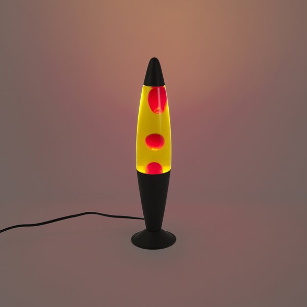 Lava lampa žuta s crvenim voskom uklj. LED - Molten Lava